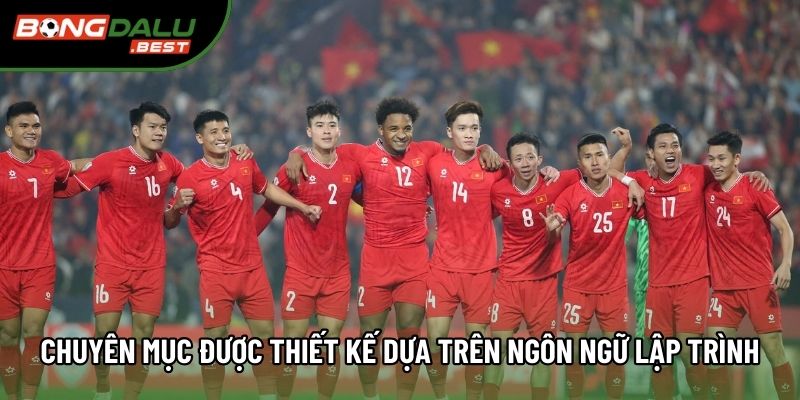 Chuyên mục được thiết kế dựa trên ngôn ngữ lập trình